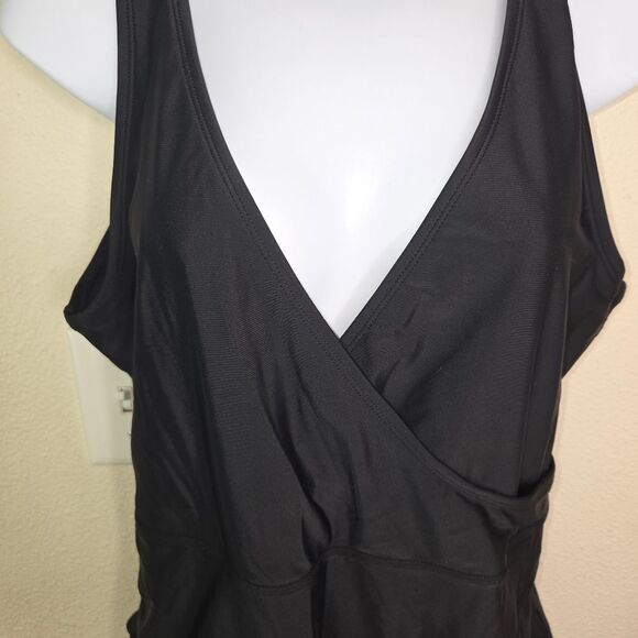 Tommy Hilfiger Women's Black One Piece Swimsuit Bathingsuit Size 16 - Picture 4 of 6